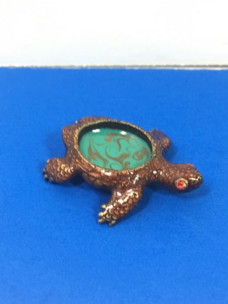 Jay Strongwater " Turtle Gemstones Trinket Box " Enameled,  No Shell
