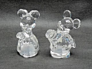 Lenox Disney Mickey Minnie Mouse Full Lead Crystal Salt Pepper Shakers Germany