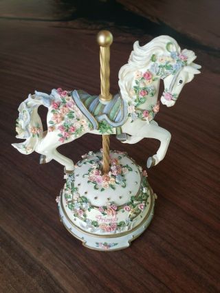 The San Francisco Music Box Company Carousel Horse Collectible Friends Musical