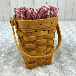 Longaberger Horizon Of Hope Handwoven Basket 1998 With Liner And Protector