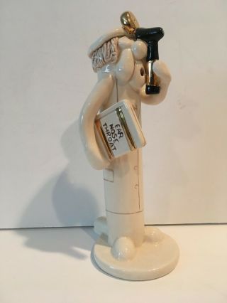 Tweeples Whistle Doctor Figurine Ent - Ear Nose & Throat Signed By Peck 2000