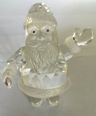 Swarovski Clear Crystal Santa Claus W Blue Eyes 2 1/2 " H Figurine 221362 2