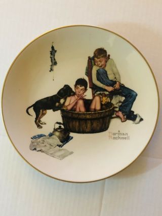 1975 Norman Rockwell Four Seasons Plates Limited Ed.  Gorham Set of 4 2