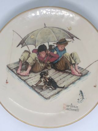 1975 Norman Rockwell Four Seasons Plates Limited Ed.  Gorham Set of 4 5