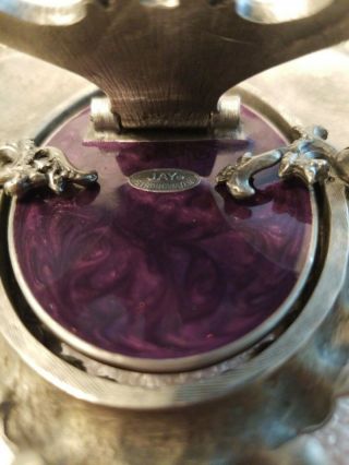 Jay Strongwater 5121 Purple Heart Swarovski Crystal Oval Frame Flaw Please Read 4