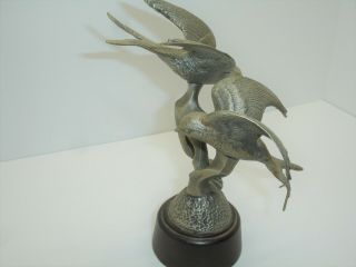 1970 ' s,  Vintage Irving Burgues Limited Edition,  Pewter Statue,  Barn Swallows 4