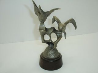 1970 ' s,  Vintage Irving Burgues Limited Edition,  Pewter Statue,  Barn Swallows 8