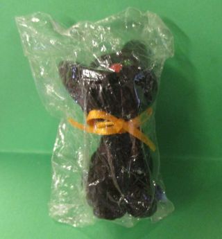 Hallmark Merry Miniature 1982 Black Cat W Orange Bow In Paper
