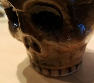 8 Skull Skeleton Head Grim Reaper Halloween Tiki Bar Ceramic Cups Mugs Goth 7
