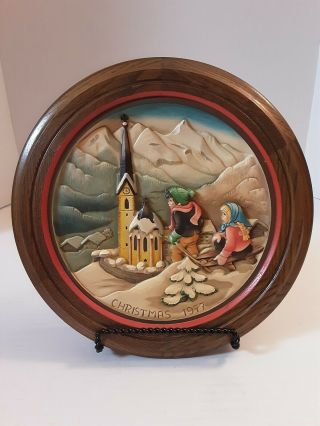 Anri 1977 Christmas Plate 3d The Legend Of Heiligenblut Hand Crafted