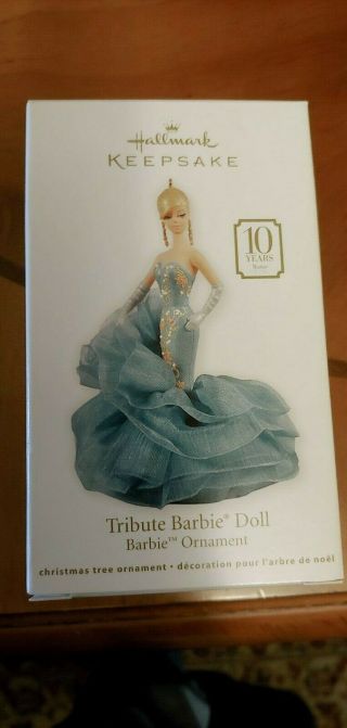 Silkstone Tribute Barbie Doll Hallmark Ornament 10th Anniversary - Nib