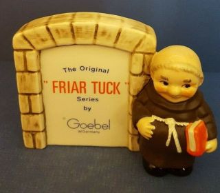 Goebel Friar Tuck Display Plaque,  Tmk 6,  With Red Book