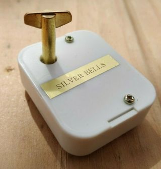 Vintage Sankyo Japan Music Box Mechanism With Key.  " Silver Bells "