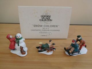 Dept 56 England Village - Snow Children - 3 Pc Set