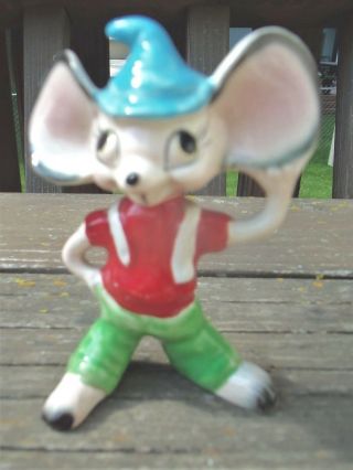 Wales 4 " Wide Eyed Large Ears Mouse Vintage Made In Japan Cute