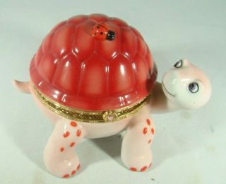 2007 Ardleigh Elliott " Cutie Pie " Turtle Music Box Trinket Box Tiny Turtles
