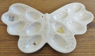 Lenox Butterfly Meadow Sculpted Deviled Egg Platter