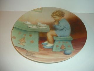 Bessie Pease Gutmann Plate Thank You God Magical Moments Series 1982 Vintage