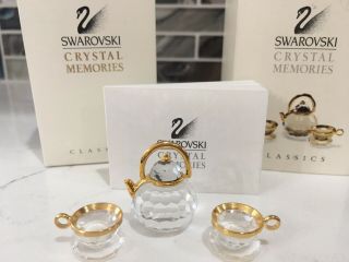 Swarovski Crystal Memories 3pc Tea Set Miniature