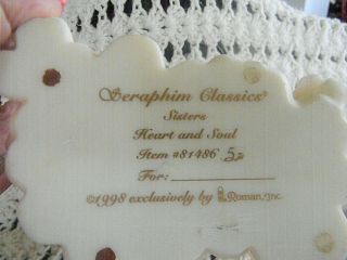 VINTAGE ROMAN,  INC.  SERAPHIM CLASSICS ANGELS/ SISTERS/ DATED 1998/ MARKED 3