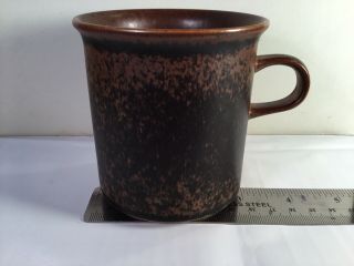 Vintage Arabia Finland Coffee Mug Ruska Pattern Mid Century 3 1/3” Tall 3” Wide