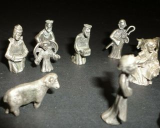Miniature 15 piece Pewter Nativity Set 3