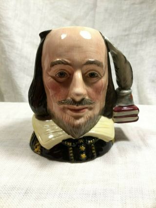 Royal Doulton William Shakespeare D6938 Character Toby Mug - 4.  5 " - Quill& Books