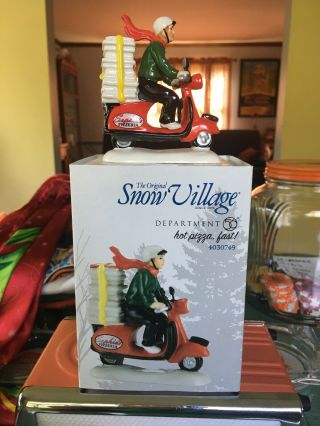 Department 56 Hot Pizza,  Fast The Snow Village Accessory