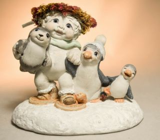 Dreamsicles Snow Bound Cd103 Cherub With Seal & Penguins Classic Figure