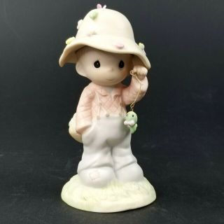 Precious Moments My Love Will Never Let You Go 103497 Boy Fishing Figurine 1986