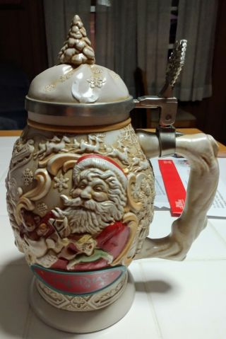 Avon Christmas Collectors Steins Of 1994 Since Purchase.  Father Christmas