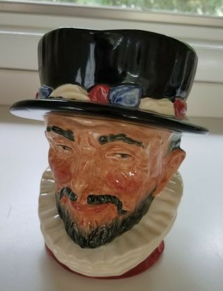 1946 Royal Doulton Character Large 6 1/2 " Toby Mug Pitcher Beefeater