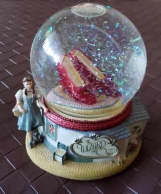 Vintage The Wizard Of Oz Snowglobe Slippers Music Box San Francisco 1999 Dorothy