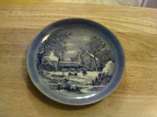 Decorative Collector Plate A Farmers Home Winter Currier And Ives