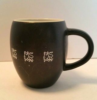 Merrill Lynch Coffee Mug Bull Logo Black Ceramic Unique