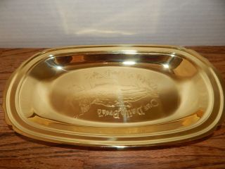 Bread Tray Gold Plated Lords Prayer Dish Give Us This Day Our Daily Bread