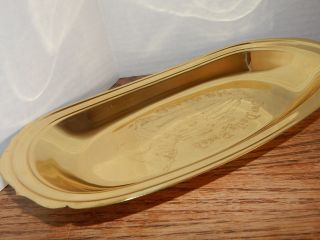Bread Tray Gold Plated Lords Prayer Dish Give Us This Day Our Daily Bread 4