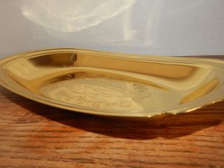 Bread Tray Gold Plated Lords Prayer Dish Give Us This Day Our Daily Bread 5
