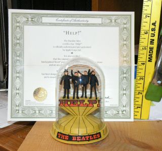 1996 The Beatles Help Franklin Figurine Music Box W/coa Limited Hand Paint