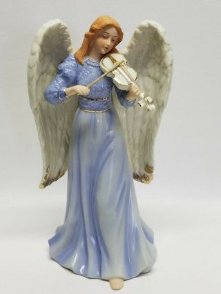 Carlton Cards Angel W Violin Musical Figurine,  " Hark The Herald Angels Sing " 10 "