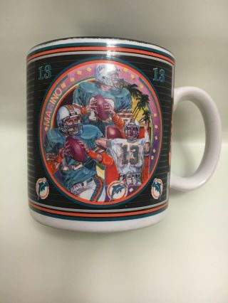Vtg 1993 Dan Marino Miami Dolphins Coffee Mug Cup Team Nfl Sports Impressions