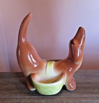 Vintage Mid Century Ceramic Dog Planter
