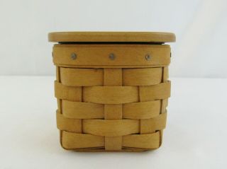 Longaberger 2004 Clip Keeper Basket With Protector & Magnetic Lid