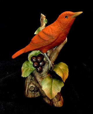 John James Audubon Porcelain Summer Tanager (piranga Rubra),  1983