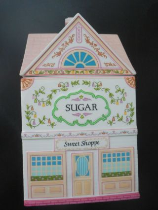 The Lenox Village Fine Porcelain Canister Sugar Sweet Shoppe Pink Victorian