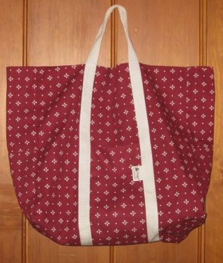 Longaberger Woven Traditions Traditional Red Large Tote Bag Usa Euc