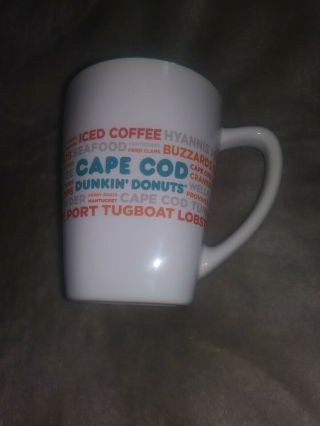 Dunkin Donuts Cape Cod Mass Destinations Coffee Mug Cup England Limited Euc