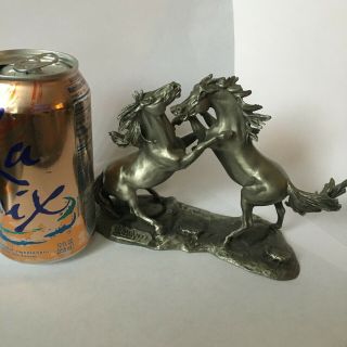 Wild Stallions Franklin Limited Edition Fine Pewter Horses 1977 3