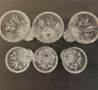 Lenox Fine Crystal Clear Glass Bud Vases Three 4” And Three 6”
