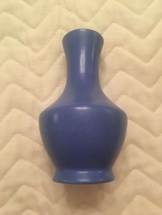 Catalina Island Pottery Vase Blue 5” Impressed Mark 300 Please See Photos 5